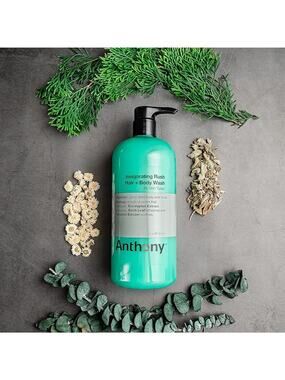 NWT Anthony Invigorating Rush 2-in-1 Body Wash&Shampoo, Pine Wood Scent32 Fl Oz
